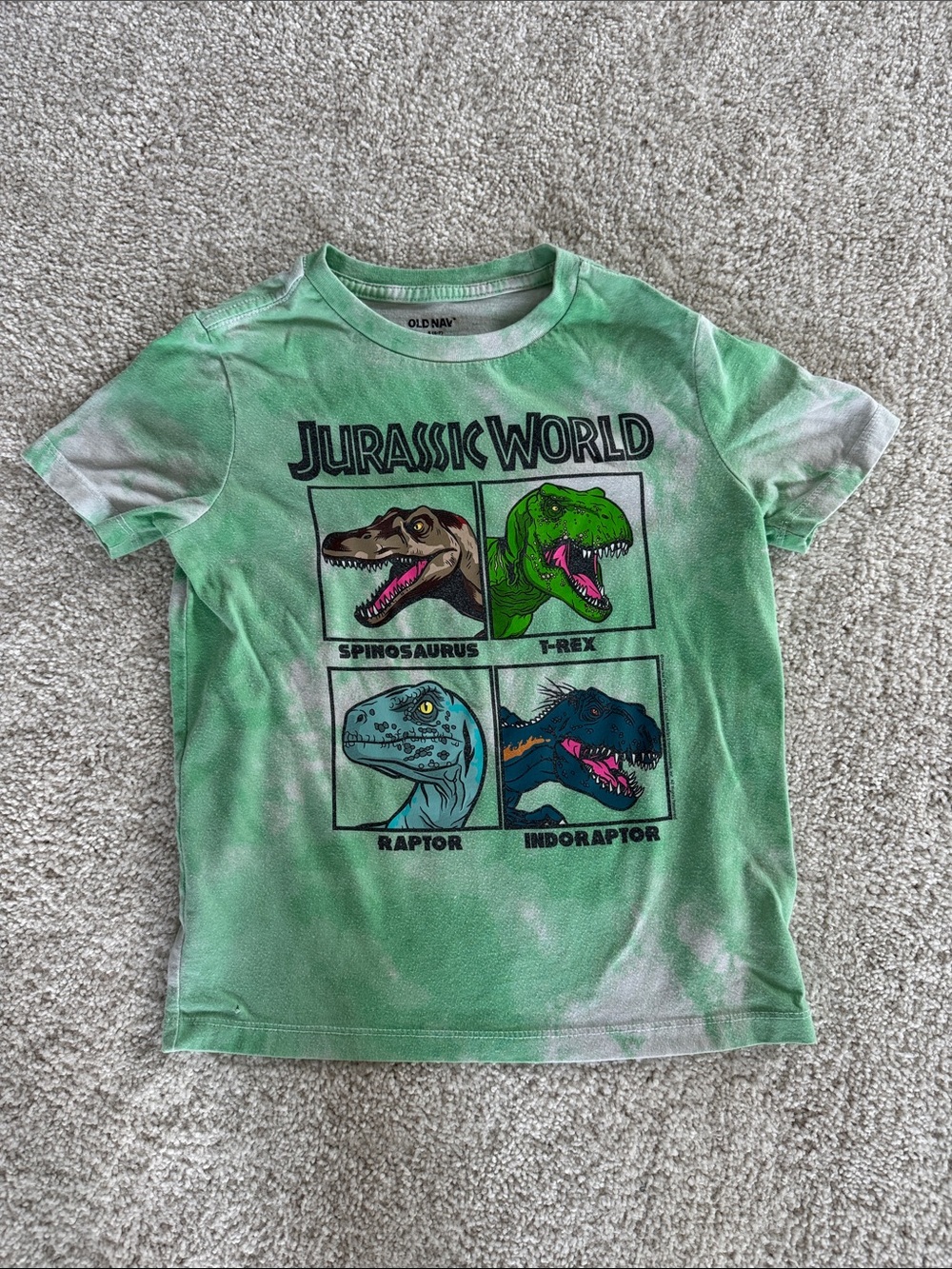Old Navy Green Jurassic World Dinosaur Graphic Tee
